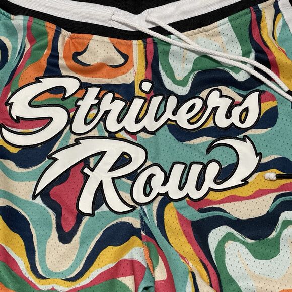 Strivers Row Shorts Black Men 2XL XXL Black Liquid Hoop Vibrant Embroidery Heavy - Picture 2 of 12